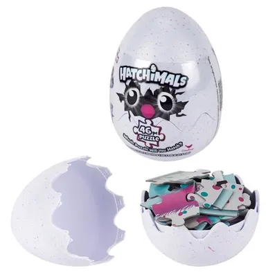 Produktbild von Games Hatchimal Puzzle im Ei, 48 Teile, Überraschungspuzzle im Ei, 1 von 4 Motiven, 46 Stück(e), Spielzeug, 4 Jahr(e)