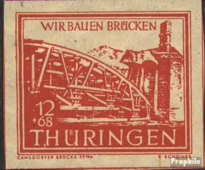 Produktbild von Briefmarken Sowjetische Zone (All.Bes.) 1946 Mi 113VI Strich am H postfrisch Wiederaufbau