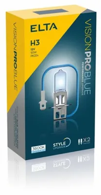Zdjęcie produktu dla Elta H3 VisionProBlue 55 W 12 V PK22s, zestaw 2 sztuki EB1453TR