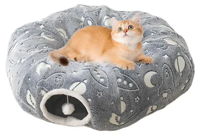 Produktbild von Katzen-Spieltunnel und Bett leuchten im Dunkeln