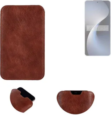 Produktbild von K-S-Trade Schutzhülle Handyhülle kompatibel mit Meizu 21 Note Handytasche Kunstleder Sleeve in braun