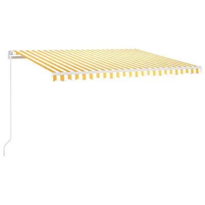 Obrázek produktu pro Ručně zatahovací markýza 450 x 300 cm žlutobílá