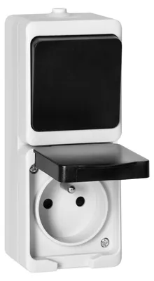 Produktbild von Verbindungsstück + Steckdose 2P+Z Aquatic Mini Ip54 - On-7307/Wb