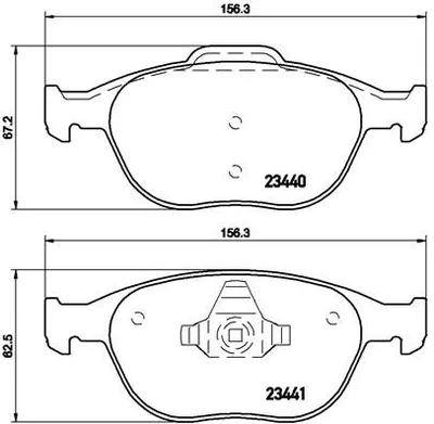 Produktbild von Brembo Bremsbelagsatz, Scheibenbremse Vorderachse P 24 058
