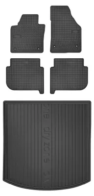Obrázek produktu pro Gumové autokoberce SolidPRO + vana kufru DryZone pro: Volkswagen Touran I 2003-2010 minivan 5 ks