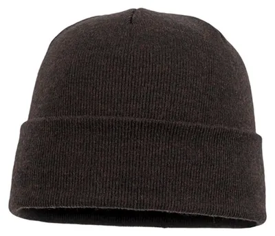 Balke XXL lässige Rollrand-Strickmütze aus 100% Merinowolle in braun