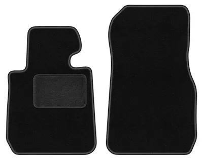 Image de Tapis avant en moquette pour BMW 3 F30 2011-2018 (berline) – 2 pièces, noirs, sur mesure – Wielganizator LUX