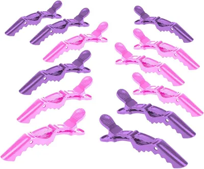 Imagen del producto de Horquillas de cocodrilo, 12 unidades, de plástico, para peinado