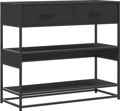 Obrázek produktu pro vidaXL Konzolový stolek černý 90x35x80 cm materiál na bázi dřeva