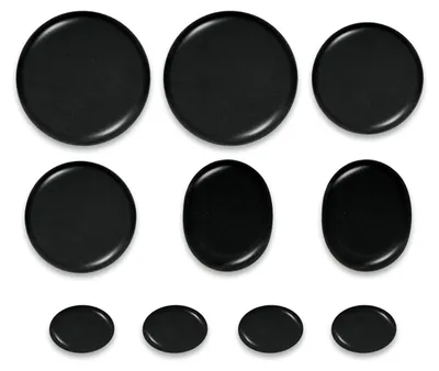 Produktbild von Set für Hot-Stone-Massage mit 10 Basaltsteinen