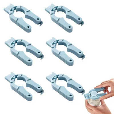 Productafbeelding van Multifunctionele flessenopener - 3-in-1 dopopener voor schroefdopjes - Keukenaccessoire voor flessen en blikjes - 6 stuks, ergonomisch en herbruikbaar
