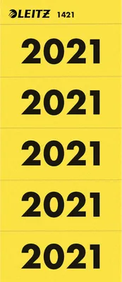 Obrázok produktu pre LEITZ 1421-00-15 1421 Inhaltsschild 2021 selbstklebend 100 Stück gelb