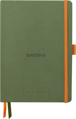 Produktbild von Rhodia GoalBook, Einfarbig, Grün, A5, 240 Blätter, 90 g/m², Punktgitter-Papier