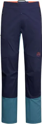 La Sportiva Ikarus Pant M in dunkelblau mit türkisfarbenen Akzenten; Softshellhose für Herren.