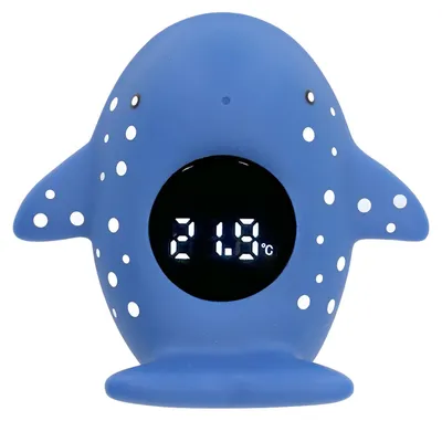Image de Thermomètre de bain en forme de bébé baleine, jouet de bain numérique intelligent haute résolution pour les tout-petits (baignoire ou pataugeoire)