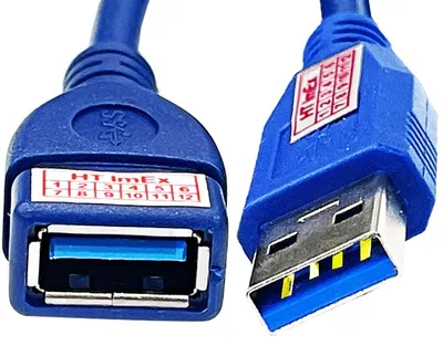 Produktbild von USB-3.0 Super Speed ??Verlängerungskabel Kabelverlängerung Stecker Buchse Blau