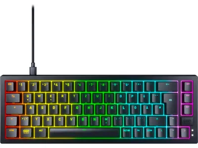 Produktbild von CHERRY XTRFY K5V2 - Tastatur - 65% - compact - hintergrundbeleuchtet - USB - QWERTZ - Deutsch - Tastenschalter: CHERRY MX2A Red - Schwarz