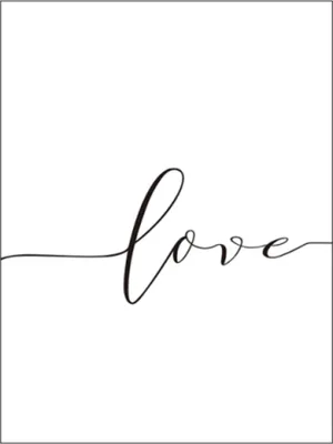 Produktbild von TPFLiving Kunstdruck LW-18 (OHNE RAHMEN) Poster - Leinwand - Wandbild - Hochauflösender Giclée-Druck, langlebig und hochwertig - Abstrakte Figuren Hände Love -  - Größe: 13x18cm