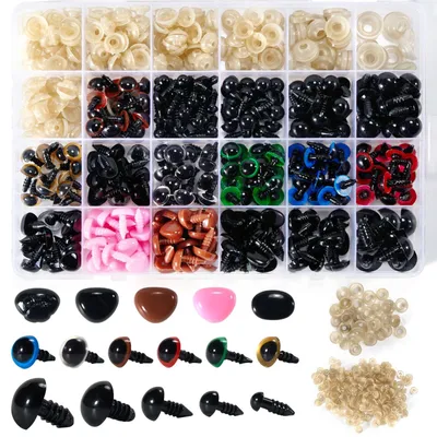 Sicherheitsaugen-Set 600 Stück, bunt, für Häkeltiere, Plüschtiere & Puppen
