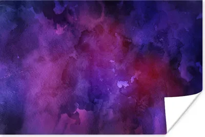 Produktbild von MuchoWow® Poster Aquarell - Lila - Abstrakt 120x80 cm - Bilder
