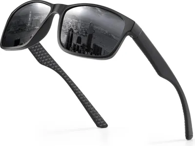 Immagine prodotto di Occhsouo Occhiali da sole polarizzati UV400 Sport Nero Retro Pesca