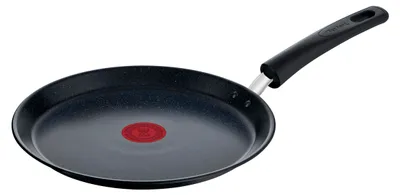 Zdjęcie produktu dla Tefal Patelnia do smażenia G2813872 Crepe Black Stone 25 cm Nieprzywierająca powłoka termiczna Patelnia z wymiennikiem ciepła (G2813872)