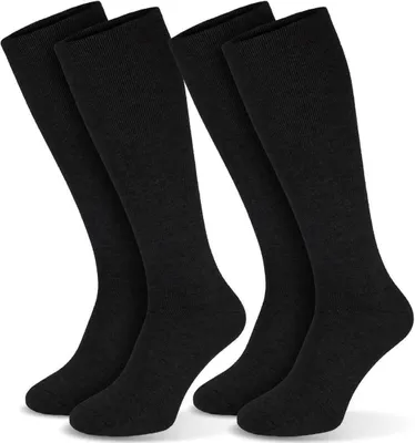 Produktbild von 2 Paar Kompressionsstrümpfe Stützkniestrümpfe Kniestrümpfe Uni Tarjane® - 35/38 - Schwarz