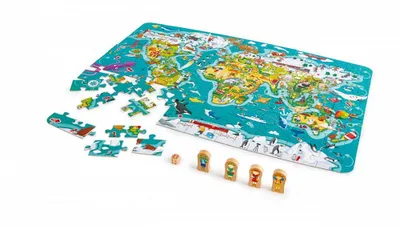 Productafbeelding van "2-in-1 Wereldsafari" Puzzel en spel / 105 stukjes