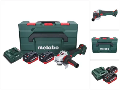 Zdjęcie produktu dla Metabo Szlifierka Kątowa Wvb 18 Ltx Bl 15-125 Quick W Walizce Metabox 165 L, Z Ładowarką Asc 145 + 2 Akumulatory Lihd 18 V / 5,5 Ah