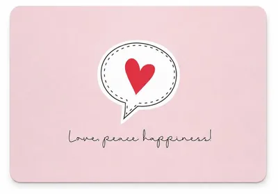 Produktbild von PPD Love, peace, happiness D@H Tray, Frühstücksbrettchen, Brettchen, Frühstück, Resopal, Weiß / Schwarz, 14.3 x 23.3 cm, 586002072