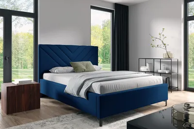 Obrázek produktu pro Čalouněná postel 140x200 ODETA 9 - tmavě modrá