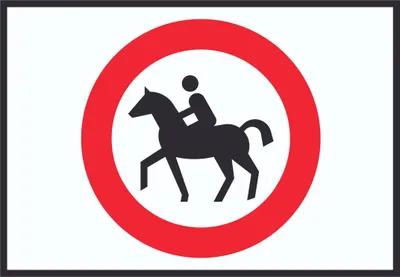 Produktbild von Reiten verboten Schild A6 (105x148mm)