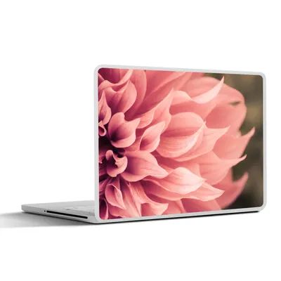 Produktbild von MuchoWow® Laptop Aufkleber Sticker Cover Nahaufnahme abstrakte rosa Blume 25x18 cm - Laptop-Deko