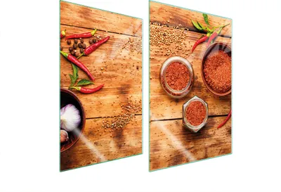 Immagine prodotto di Piastre coprifornelli 2 pezzi 35x52 Vetroceramica coprifornelli vetro tagliere spezie legno