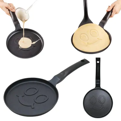 Produktbild von Bratpfanne Zum Braten Von Pfannkuchen, Krapfen Und Keksen, 18 Cm, Smiley, Klausberg Kb-7971