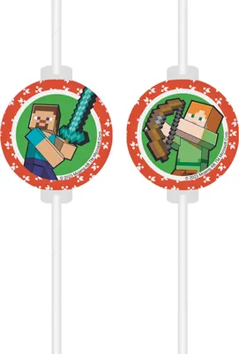 Produktbild von 4Minecraft Universe Trinkhalme 22cm