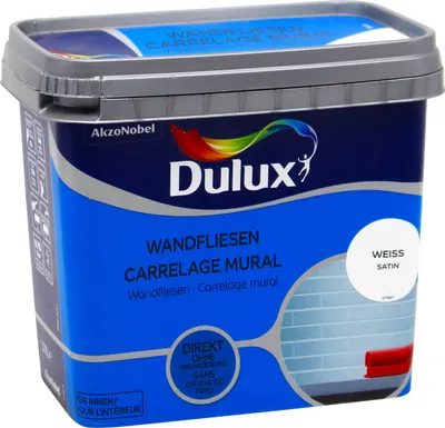 Produktbild von Dulux Wandfliesenfarbe glänzend perlgrau 750ml