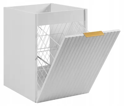 Produktbild von Rodan | Badezimmerschrank 40 cm - Weiß - Badschrank mit Wäschekorb - MDF-Fronten