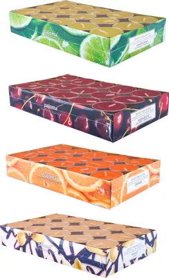 Produktbild von 120 Kerzen 4x30 Wildkirsche Vanille Lemongras Orange Duftkerzen Kerze Teelicht