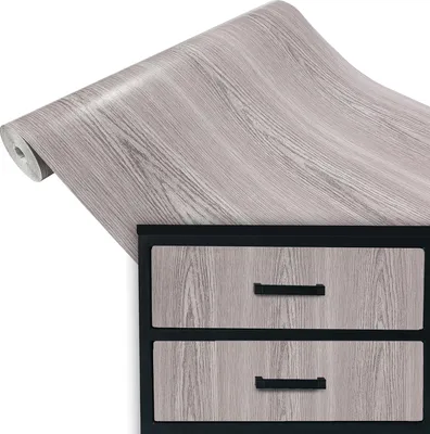 Produktbild von Klebefolie Möbel 45x100 cm - Graue Eiche - Möbelfolie Holzoptik selbstklebend - PVC Folie für kreative Raumgestaltung - Selbstklebende Folie ideal für Küche, Bad und Möbel-Upcycling