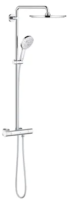 Duschsystem mit Thermostat, 310 mm, Chrom, Anti-Kalk