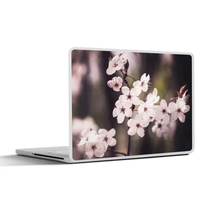 Produktbild von MuchoWow® Laptop Aufkleber Sticker Cover Blumen - Weiß - Natur - Pflanze - Blüte 36.5x27.5 cm - Laptop-Sticker