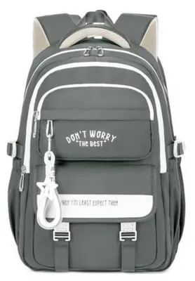Produktbild von Schulrucksack Teenager Mädchen Große Kapazität Grau 28L Laptopfach 15,6 Zoll
