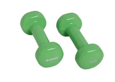 Obrázok produktu pre SCHILDKRÖT vinylové činky 1,0 kg sada zelená 2 kusy