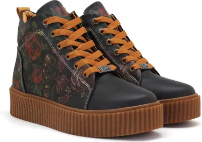 Produktbild von Damenschuhe Goby Sneaker High PNN102 mit Rosen und Totenköpfen 36