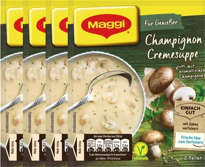 Image de Maggi Pour les Gens de Goût Velouté de Champignons fin et crémeux 51g Paquet de 4