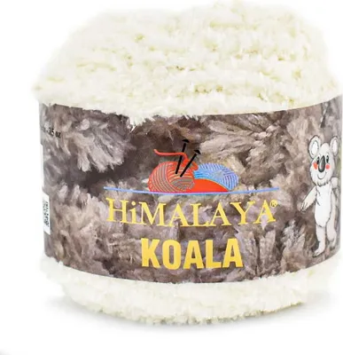 Produktbild von Himalaya Koala Flauschgarn 100% Mikropoliester, , 100m/100g, Cremeweiß