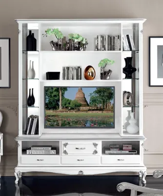 Produktbild von Wohnzimmer Wandregal TV Schrank Wandschränke Regal Holz Wohnzimmer Möbel Neu
