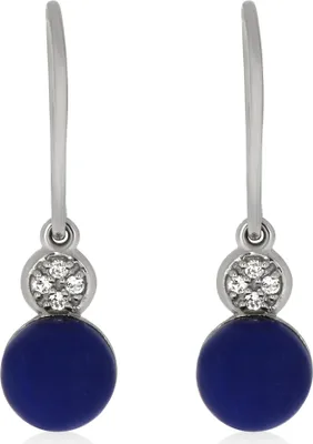 Produktbild von CBE05565 Ohrhänger mit Lapis Lazuli und Weißtopase ca. 2,07 ct. rhodiniert XEN
