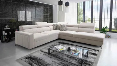 Produktbild von L-förmiges Sofa Ecksofa mit Schlaffunktion BALTIC VIII Farbe wählbar TOP Qulaität